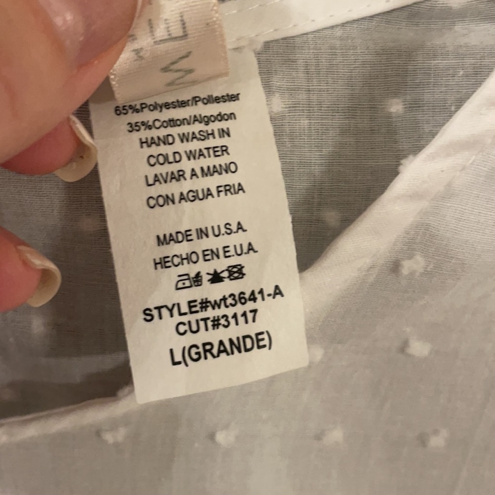 White Swiss Dot Blouse - image 4